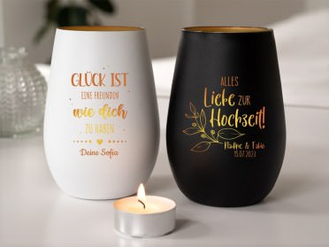 Gravierte Windlichter