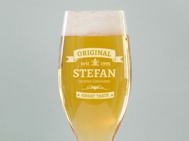 Bierglas mit Namensgravur