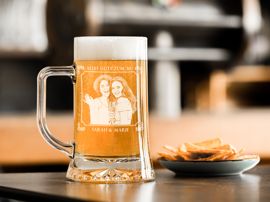Bierkrug mit Fotogravur beste Freundinnen