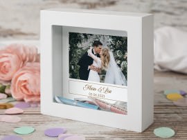 Bilderrahmen Spardose Motiv Hochzeit