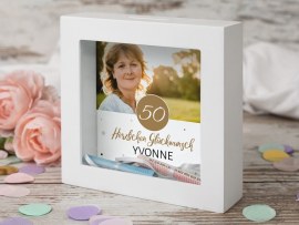 Bilderrahmen Spardose Motiv Hochzeitsauto