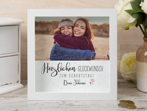 Bilderrahmen Spardose Geburtstag