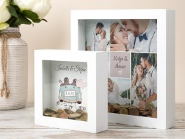 Bilderrahmen-Spardose zwei Größen