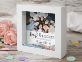 Bilderrahmen Spardose Motiv Hochzeitsauto
