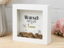 Bilderrahmen Spardose Motiv Geburt