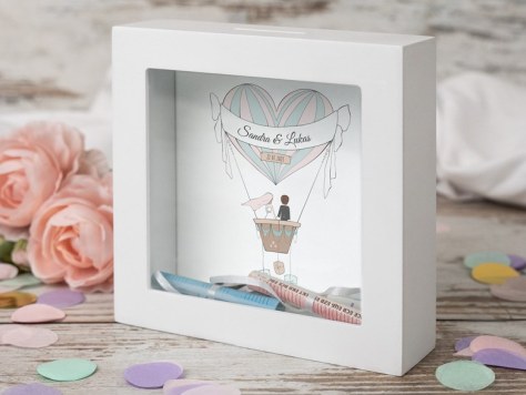 Bilderrahmen-Spardose Hochzeit