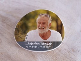 Fotostein als Grabdekoration