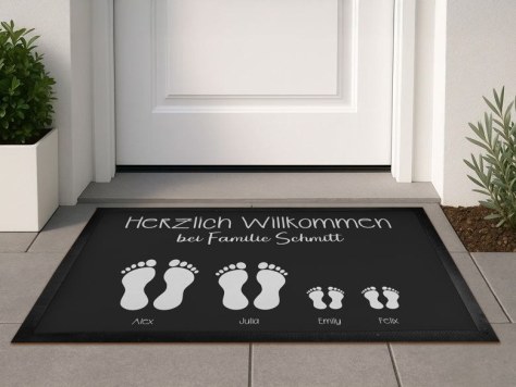 Personalisierte Fußmatte Familie