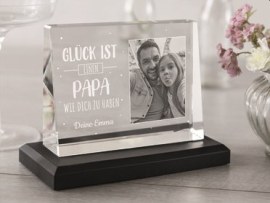 Glasfoto Collage Glück ist