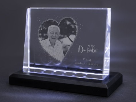Glasfoto Trauer