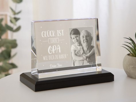 Glasfoto für Oma