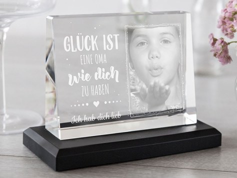 Glasfoto für Großeltern