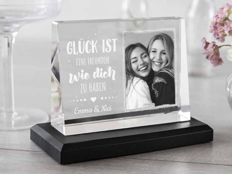 Glasfoto Glück ist