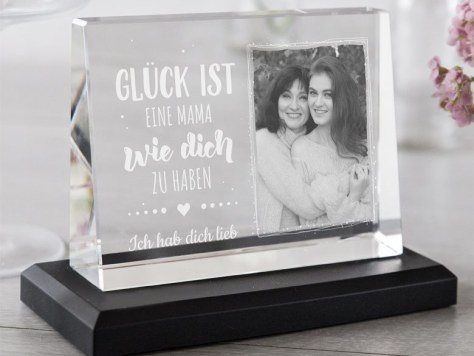 Glasfoto Mama
