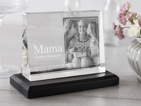Glasfoto Mama