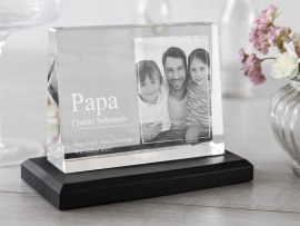 Glasfoto Collage Papa