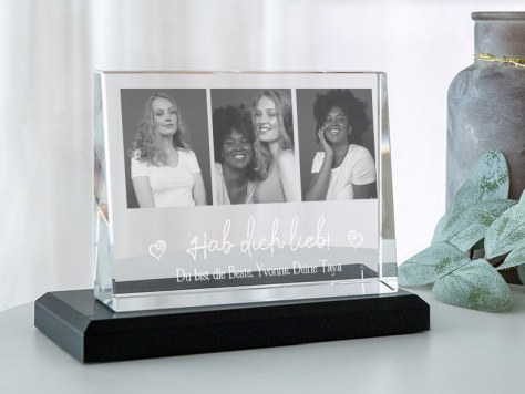 Glasfoto Beste Freundinnen