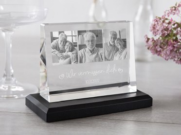 Glasfoto als Trauer Geschenk
