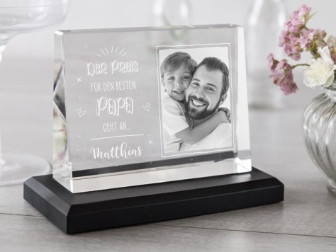 Glasfoto bester Papa