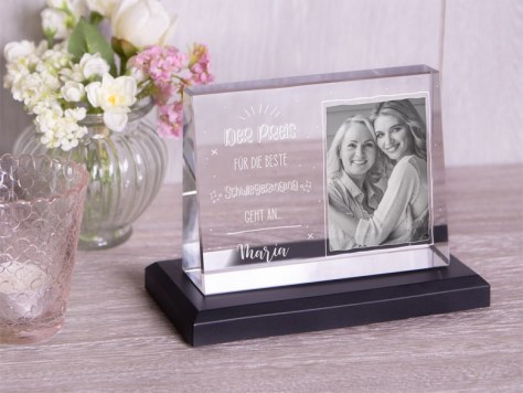 Glasfoto für Mama