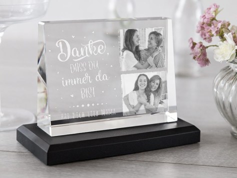 Glasfoto für Mama