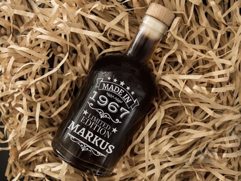 Gravierte Flasche Geburtstag