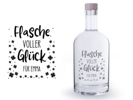 Motiv Flasche voller Glück