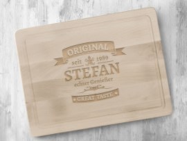 Holzschneidebrett Motiv Geburtstag