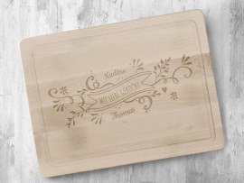 Holzschneidebrett Motiv Mit Liebe gekocht