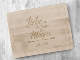 Holzschneidebrett Motiv Liebe