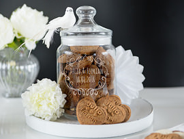 Keksglas mit Gravur zur Hochzeit