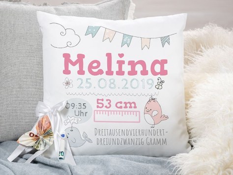 Taufkissen Mädchen Geldgeschenk