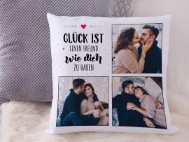 Fotokissen Glück ist