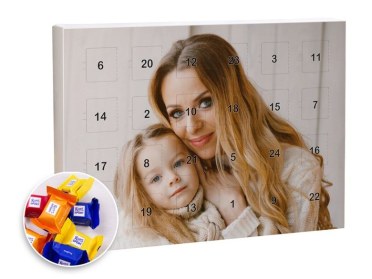 Foto-Adventskalender mit Ritter Sport Schokowürfel