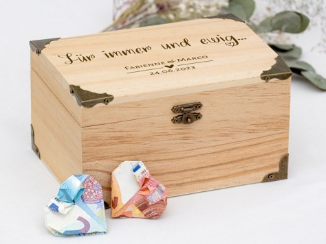 Schatztruhe Geschenk für die Hochzeit