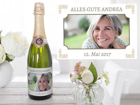 Personalisiertes Sektetikett