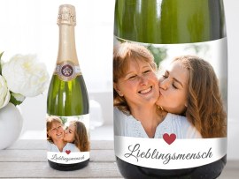 Sektetikett für Mama