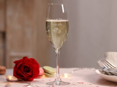 Sektglas mit Gravur