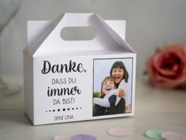 Süßigkeitenbox Motiv Danke