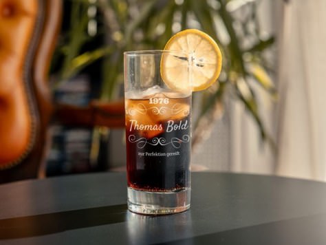 Trinkglas mit Gravur