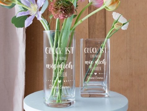 Vase rund und eckig