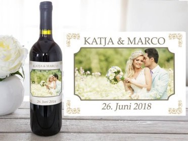 Weinetikett für die Hochzeit