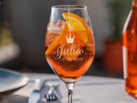 Weinglas Motiv Aperol-Queen