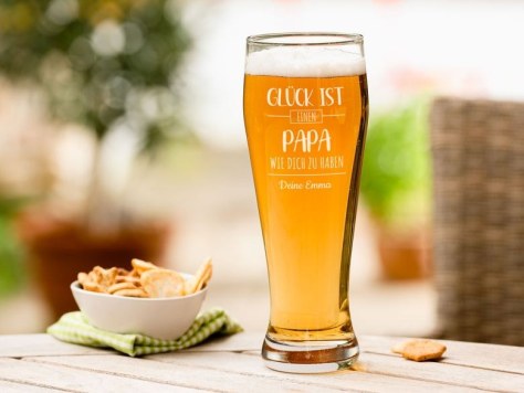 Personalisiertes Weizenbierglas