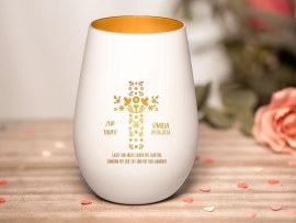 Graviertes Windlicht