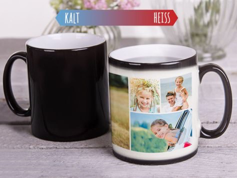 Zaubertasse mit mehreren Fotos