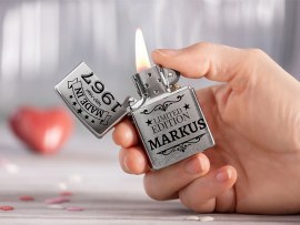 Zippo Feuerzeug mit Textgravur