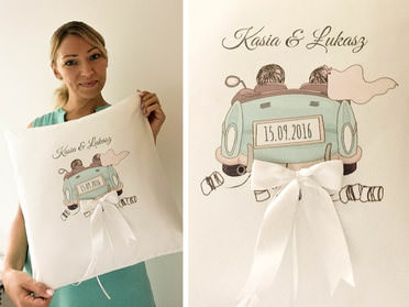 Hochzeitskissen mit Schleife