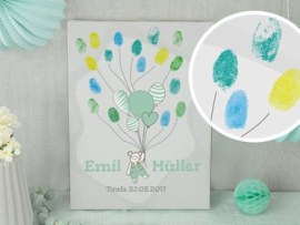 Leinwand Taufe Fingerabdruck