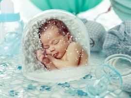 Schneekugel zur Taufe